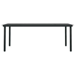 HKH Mesa de Jantar para Jardim Aço e Vidro - Preto