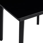 HKH Mesa de Jantar para Jardim Aço e Vidro - Preto