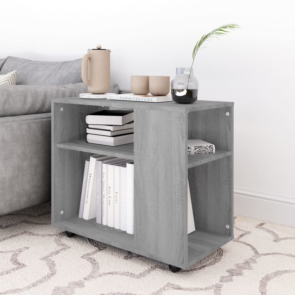 Mesa auxiliar HKH gris de madera manufacturada