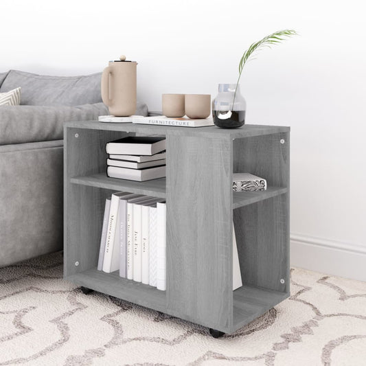 Mesa auxiliar HKH gris de madera manufacturada