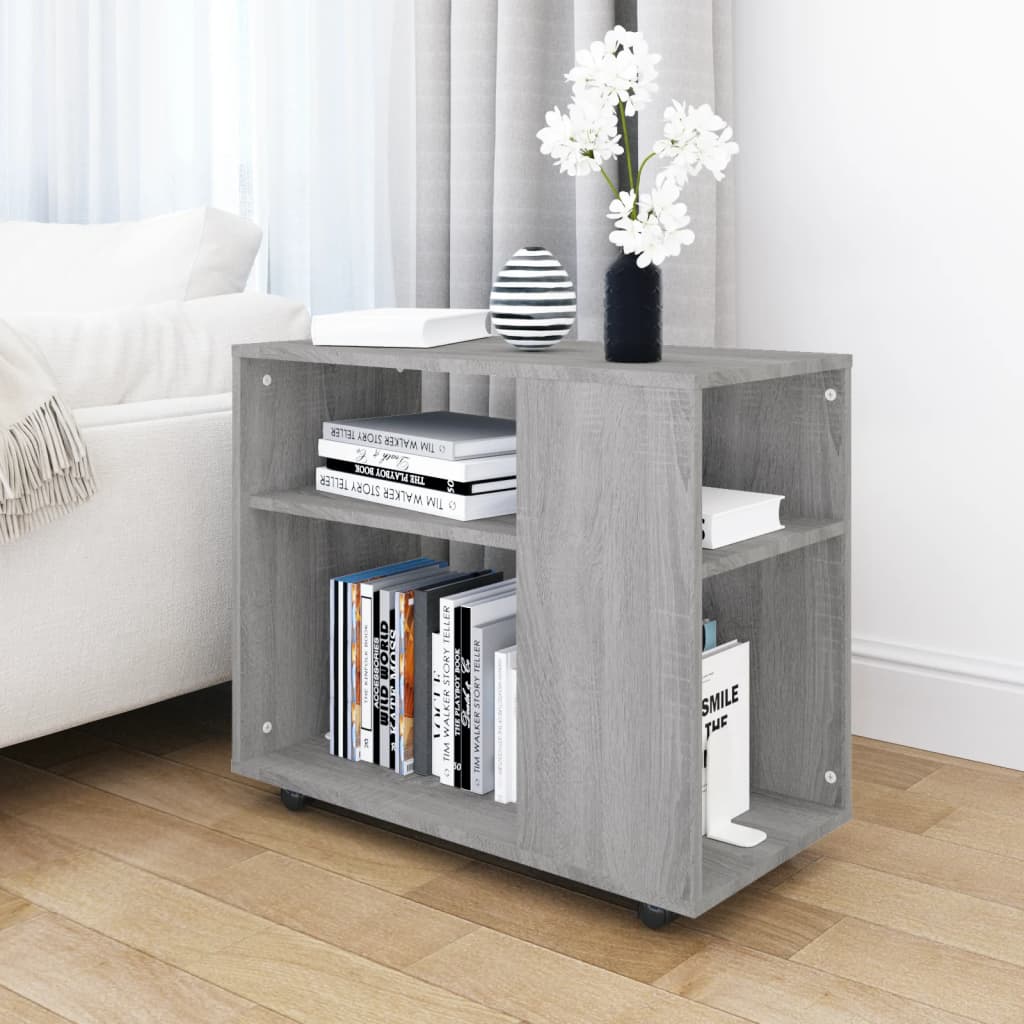 Mesa auxiliar HKH gris de madera manufacturada