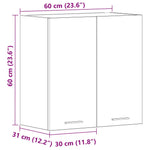 HKH Armario de Pared Lyon Sonoma - 60x31x60 Cm - Gris