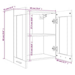 HKH Armário Suspenso Lyon Sonoma - 60x31x60 Cm - Cinzento