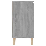 HKH Aparador de Madera Aglomerada, Madera con 2 Puertas y 2 Cajones 101 X 35 X 70 Cm - Sonoma Gris