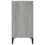 HKH Aparador em Madeira Processada, Metal com 2 Portas e 2 Gavetas 102 X 35 X 70 Cm - Sonoma Cinzento