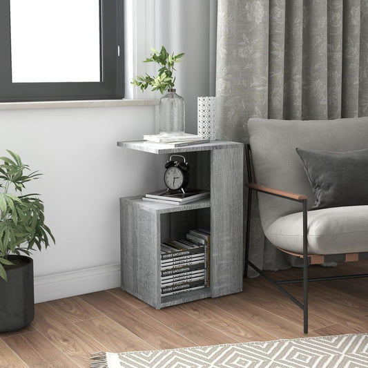 Mesa auxiliar HKH gris de madera manufacturada
