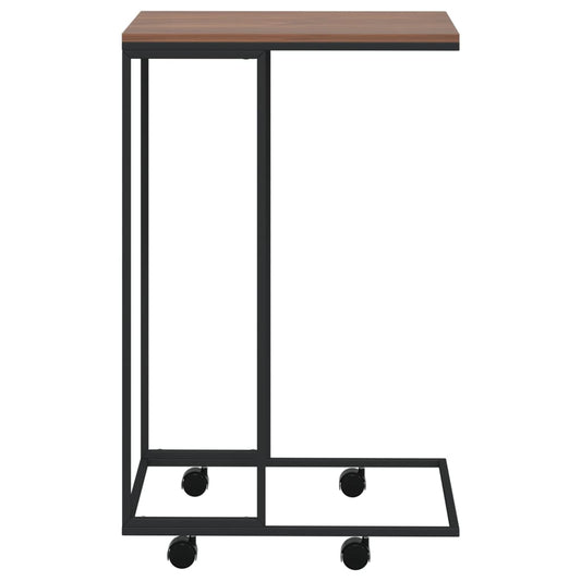 HKH Mesa auxiliar con ruedas en derivados de madera negra