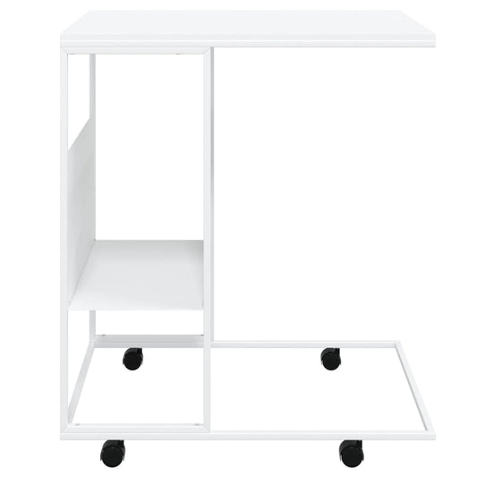 Mesa auxiliar HKH con ruedas, de madera (derivados) - Blanco