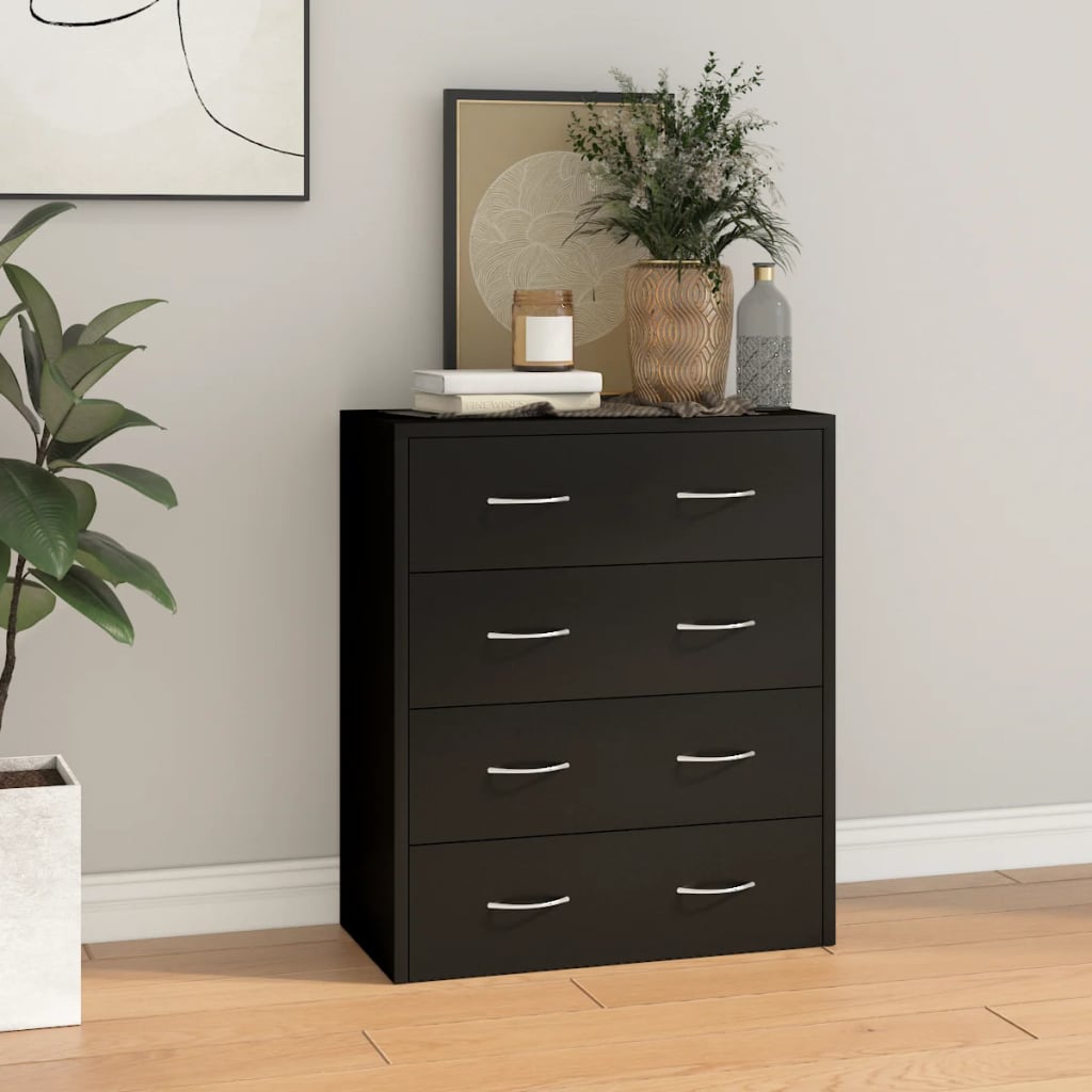 HKH Aparador en derivados de madera 60 X 30,5 X 71 Cm - Negro