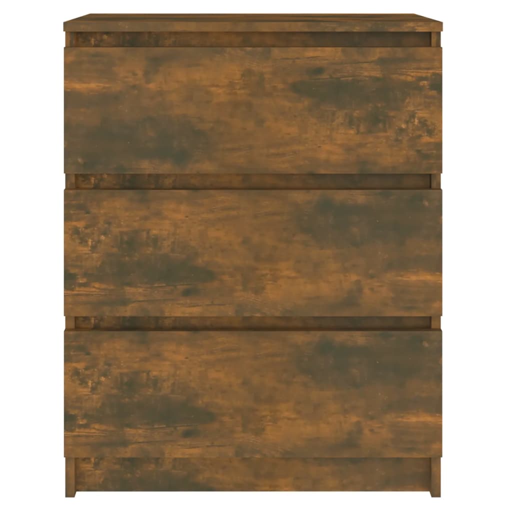 Aparador alto HKH de madera procesada 60 x 35 x 76 cm - Roble ahumado
