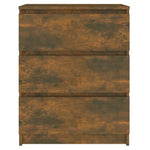 Aparador alto HKH de madera procesada 60 x 35 x 76 cm - Roble ahumado