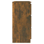 Aparador alto HKH de madera procesada 60 x 35 x 76 cm - Roble ahumado