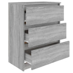 HKH Aparador Alto de Madera Procesada 60 x 35 x 76 cm - Sonoma Gris