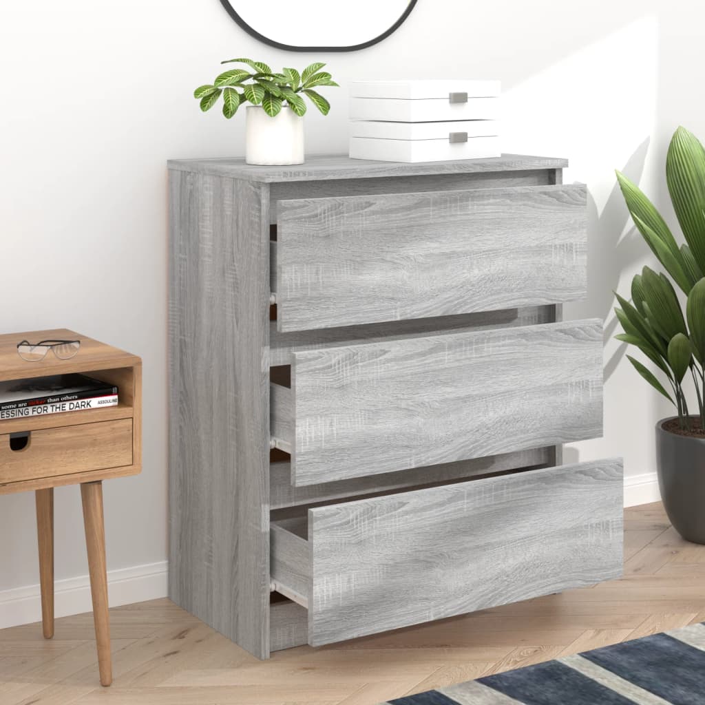 HKH Aparador Alto de Madera Procesada 60 x 35 x 76 cm - Sonoma Gris