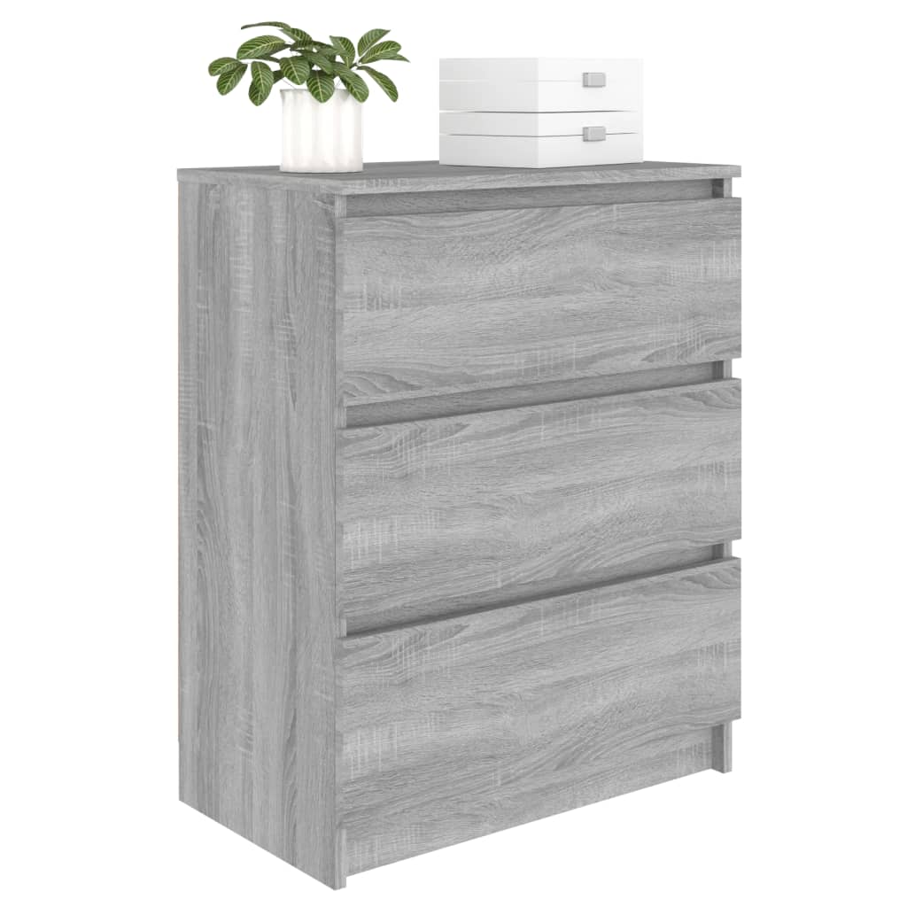HKH Aparador Alto de Madera Procesada 60 x 35 x 76 cm - Sonoma Gris