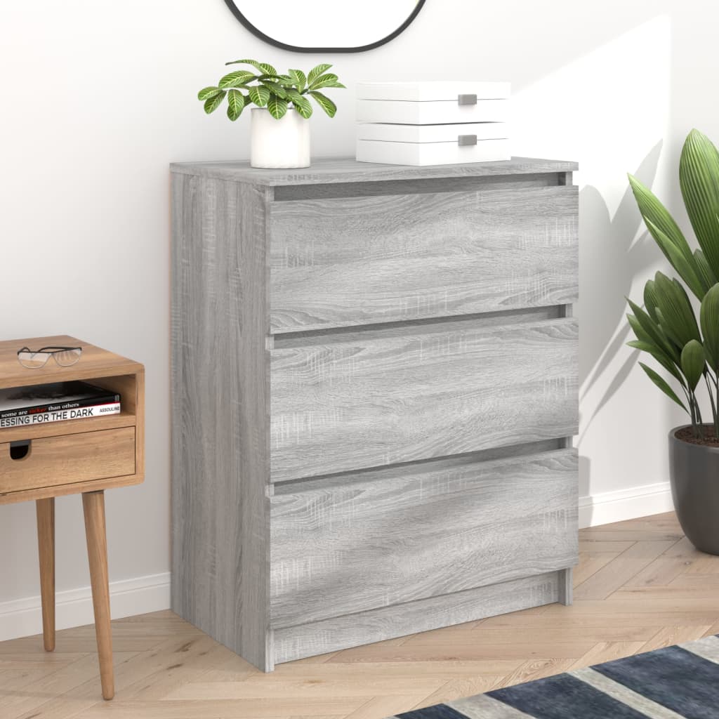 HKH Aparador Alto de Madera Procesada 60 x 35 x 76 cm - Sonoma Gris
