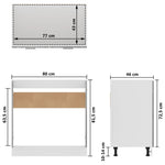 HKH Mueble Bajo Fregadero Lyon Sonoma - Gris
