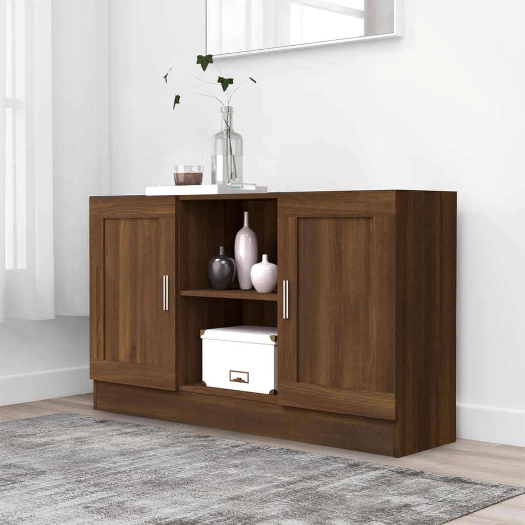 Aparador Moderno HKH en derivados de Madera, Mdf 120 X 30,5 X 70 Cm - Roble Marrón