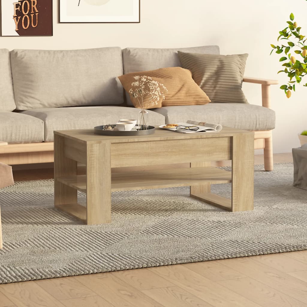 Mesa de centro HKH Sonoma Carvallo en madera procesada