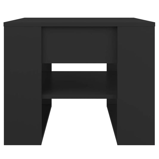 HKH Mesa de Centro Negra de Madera Contrachapada