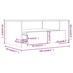 HKH Mesa de Centro em Derivados de em Madeira - Branco