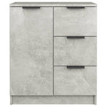 HKH Aparador Alto de Madera Aglomerada 60 x 30 x 70 cm - Gris Cemento