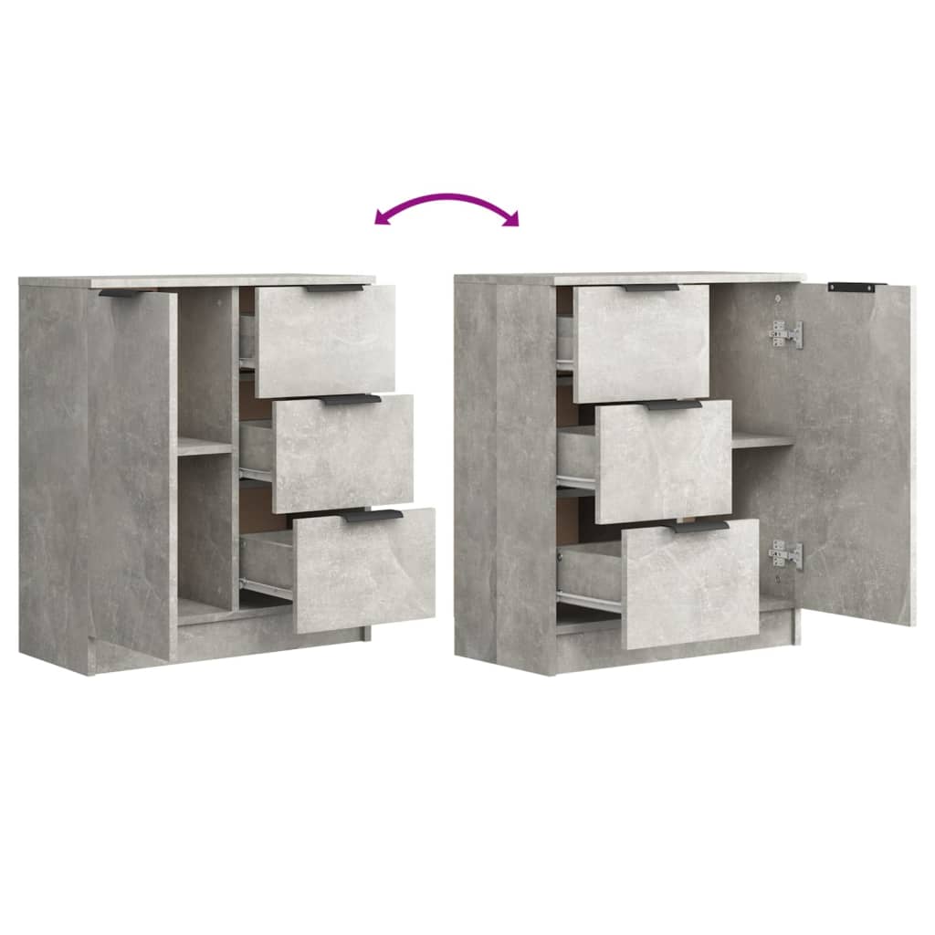 HKH Aparador Alto de Madera Aglomerada 60 x 30 x 70 cm - Gris Cemento