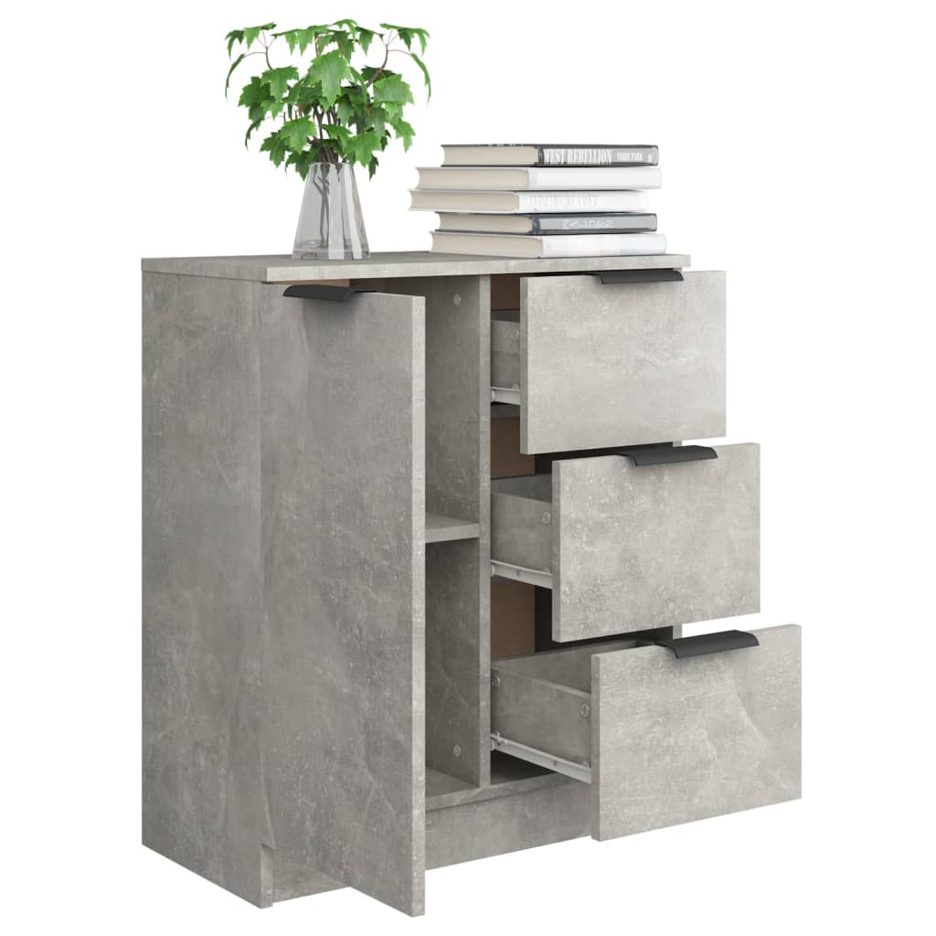 HKH Aparador Alto de Madera Aglomerada 60 x 30 x 70 cm - Gris Cemento