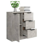 HKH Aparador Alto de Madera Aglomerada 60 x 30 x 70 cm - Gris Cemento