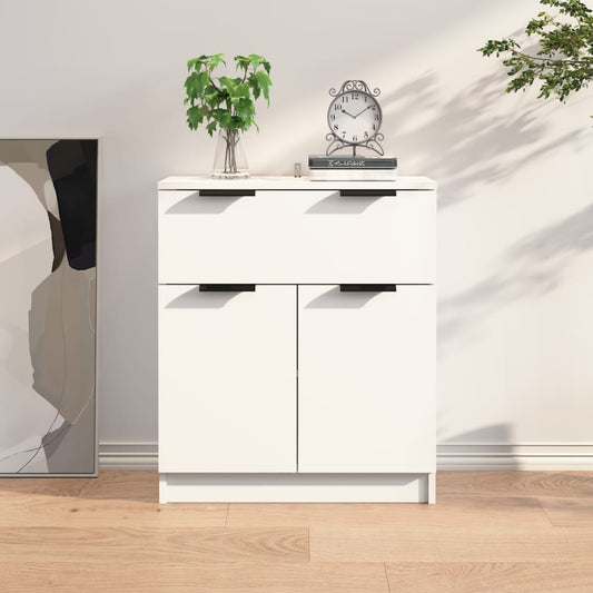 HKH Aparador Moderno em Madeira Processada 60 X 30 X 70 Cm - Branco