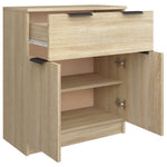 Aparador moderno HKH de madera de ingeniería 60 x 30 x 70 cm - Roble Sonoma