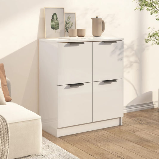 HKH Aparador Moderno em Madeira Processada 60 X 30 X 70 Cm - Branco