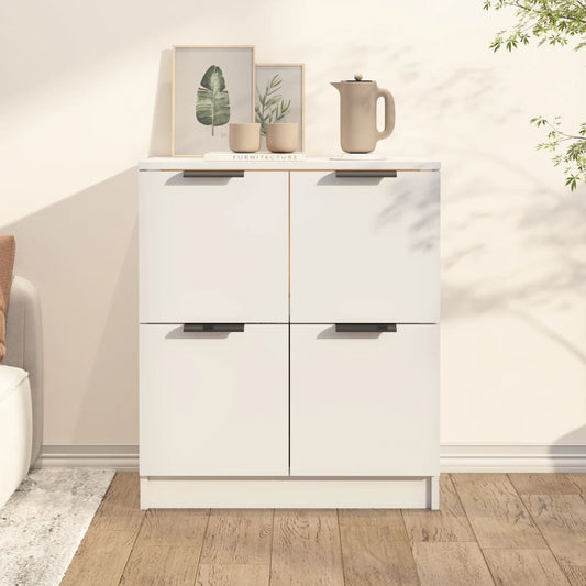HKH Aparador Moderno em Madeira Processada 60 X 30 X 70 Cm - Branco