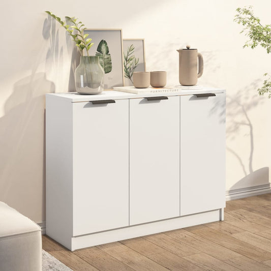 Aparador moderno HKH de madera procesada 90,5 x 30 x 70 cm - Blanco
