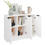 Aparador moderno HKH de madera procesada 90,5 x 30 x 70 cm - Blanco
