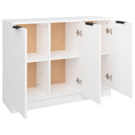 Aparador moderno HKH de madera procesada 90,5 x 30 x 70 cm - Blanco