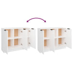 Aparador moderno HKH de madera procesada 90,5 x 30 x 70 cm - Blanco