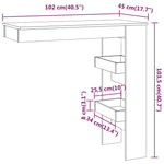HKH Mesa de Bar P/ Parede em Derivados de Madeira - Branco