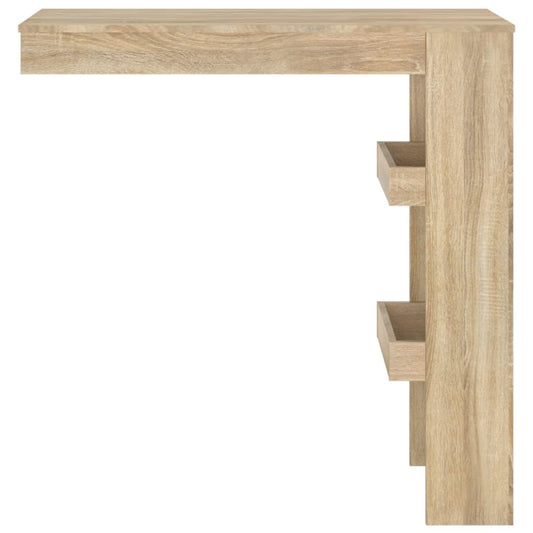 HKH Mesa de Bar de Pared de Aglomerado en Roble