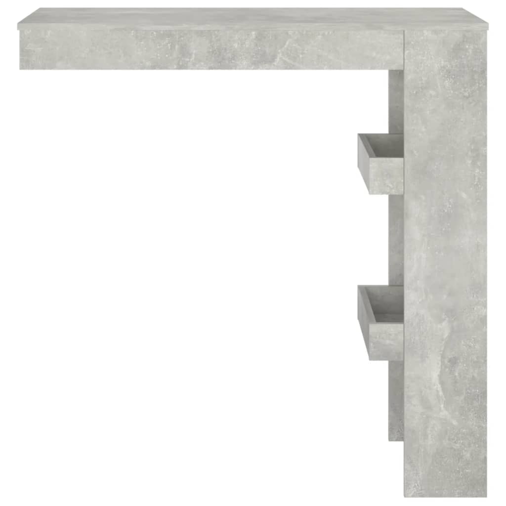 HKH Mesa de Bar de Pared en Aglomerado Gris Cemento