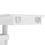 HKH Mesa de Bar de Parede em Derivados de Madeira Brilho - Branco