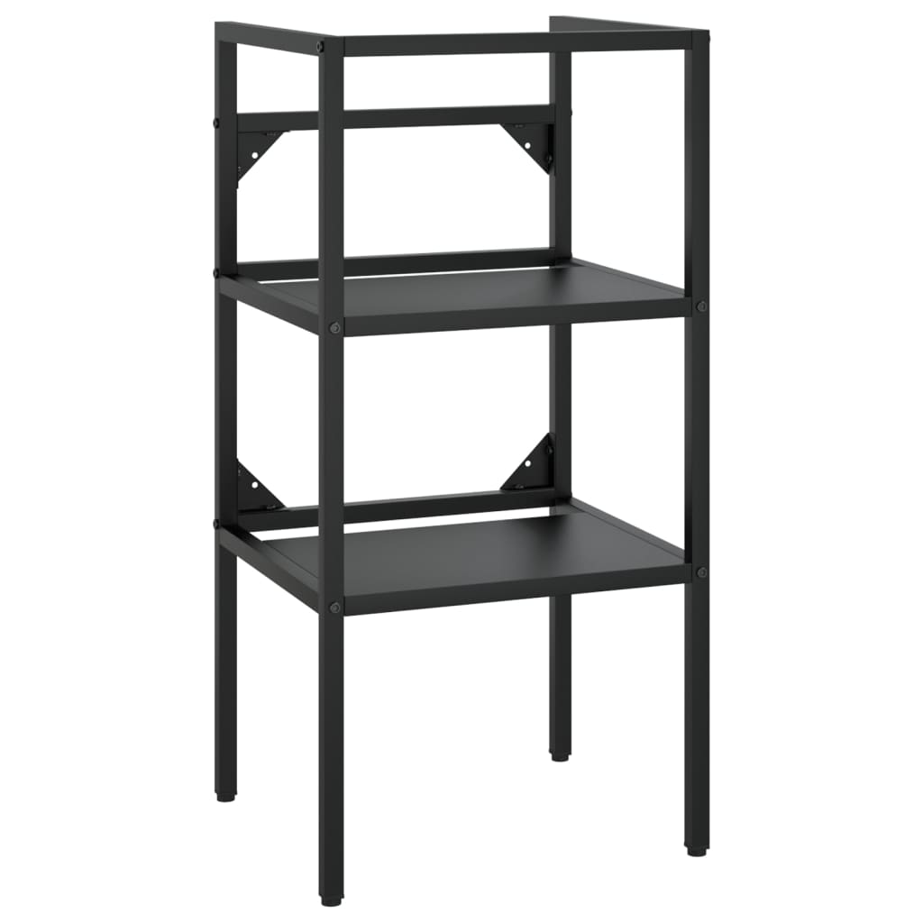 HKH Estructura de Lavabo C/ Lavabo Empotrado en Hierro - Negro