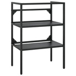 HKH Estructura de Lavabo C/ Lavabo Empotrado en Hierro - Negro