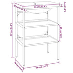 HKH Estructura de Lavabo C/ Lavabo Empotrado en Hierro - Negro