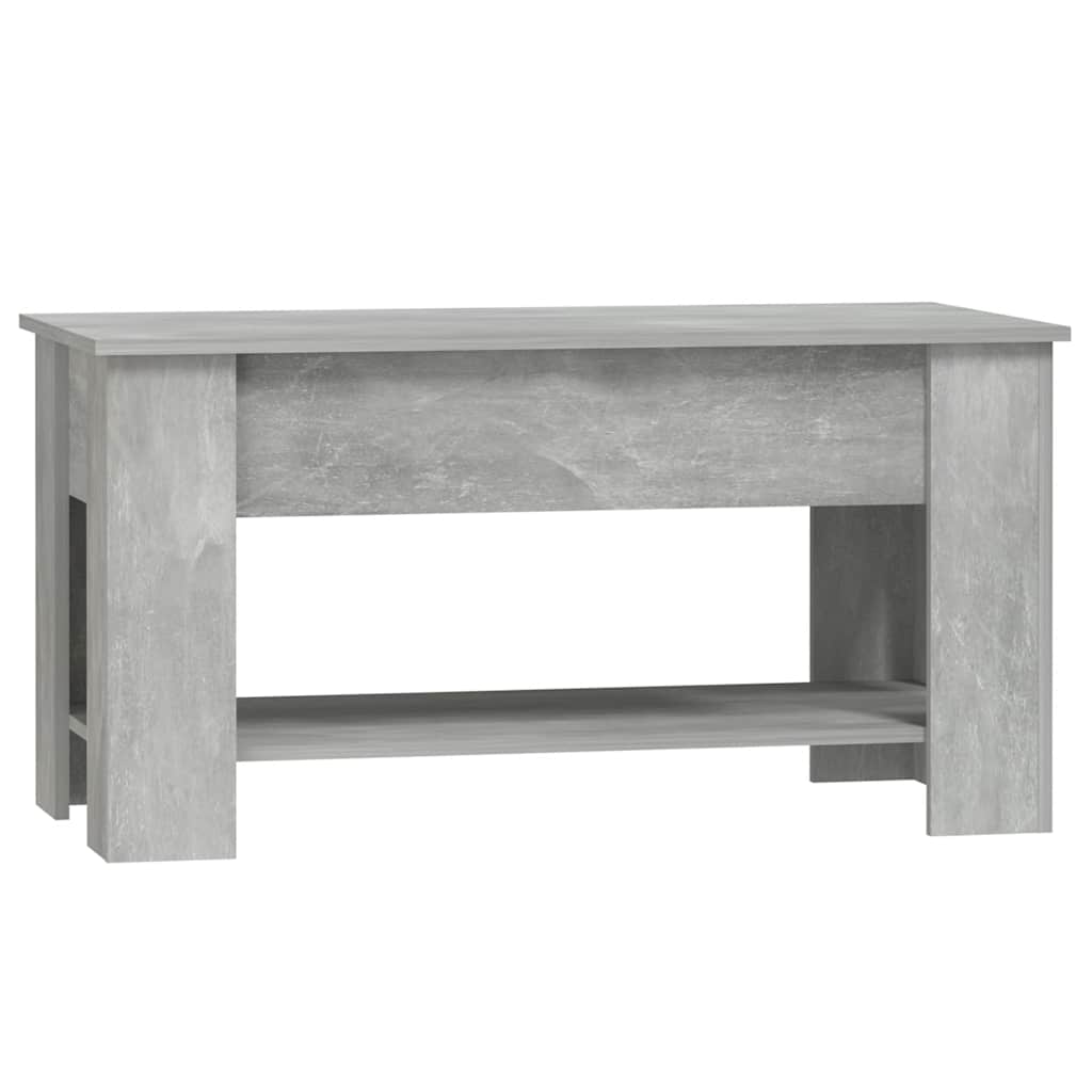 HKH Mesa de centro gris cemento en madera manufacturada