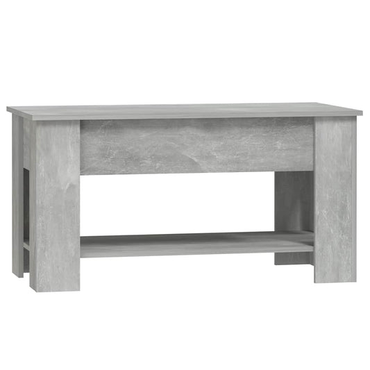 HKH Mesa de centro gris cemento en madera manufacturada