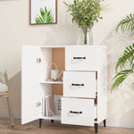 Aparador clásico de madera manufacturada HKH 69,5 x 34 x 90 cm - Blanco