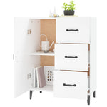 Aparador clásico de madera manufacturada HKH 69,5 x 34 x 90 cm - Blanco