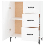 Aparador clásico de madera manufacturada HKH 69,5 x 34 x 90 cm - Blanco