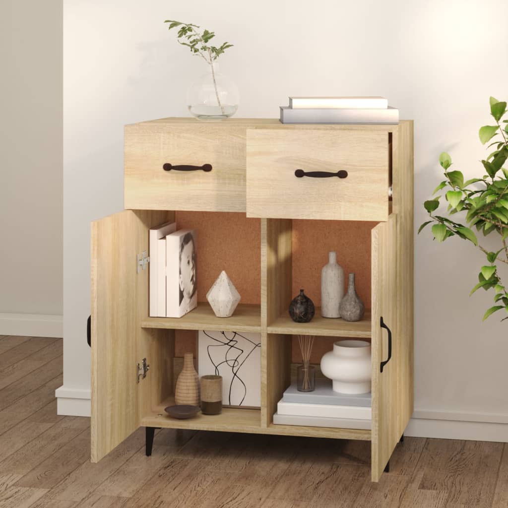 Aparador Clásico HKH de Madera Procesada 69,5 X 34 X 90 Cm - Roble Sonoma